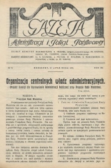 Gazeta Administracji i Policji Państwowej. 1933, nr 14