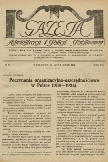 Gazeta Administracji i Policji Państwowej. 1934, nr 14