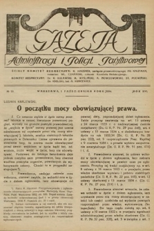 Gazeta Administracji i Policji Państwowej. 1934, nr 19