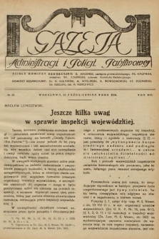 Gazeta Administracji i Policji Państwowej. 1934, nr 20