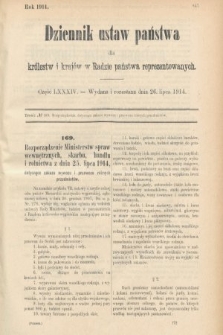 Dziennik Ustaw Państwa dla Królestw i Krajów w Radzie Państwa Reprezentowanych. 1914, nr 84