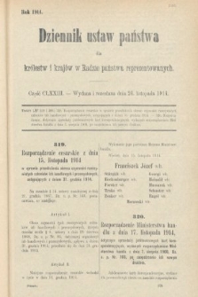 Dziennik Ustaw Państwa dla Królestw i Krajów w Radzie Państwa Reprezentowanych. 1914, nr 173