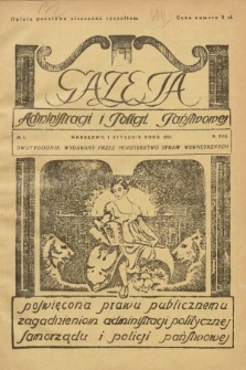 Gazeta Administracji i Policji Państwowej. 1935, nr 1