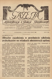 Gazeta Administracji i Policji Państwowej. 1935, nr 8