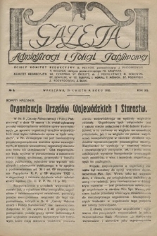 Gazeta Administracji i Policji Państwowej. 1930, nr 8