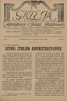 Gazeta Administracji i Policji Państwowej. 1930, nr 15