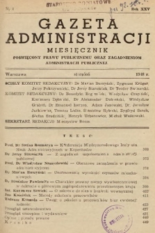 Gazeta Administracji : miesięcznik poświęcony prawu publicznemu oraz zagadnieniom administracji publicznej. 1948, nr 8