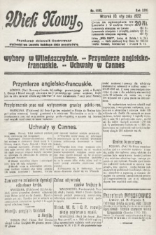 Wiek Nowy : popularny dziennik ilustrowany. 1922, nr 6182