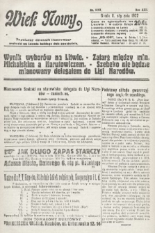 Wiek Nowy : popularny dziennik ilustrowany. 1922, nr 6183