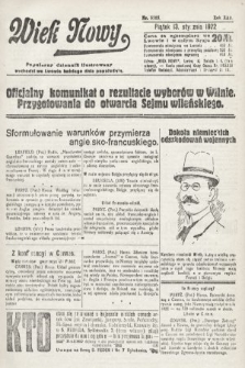 Wiek Nowy : popularny dziennik ilustrowany. 1922, nr 6185