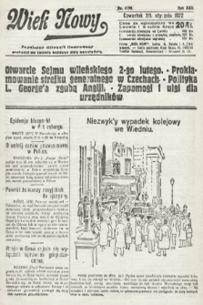 Wiek Nowy : popularny dziennik ilustrowany. 1922, nr 6196