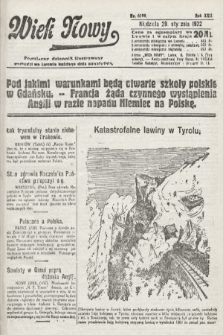 Wiek Nowy : popularny dziennik ilustrowany. 1922, nr 6199
