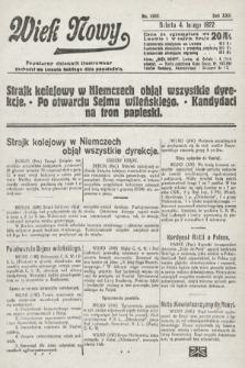 Wiek Nowy : popularny dziennik ilustrowany. 1922, nr 6203