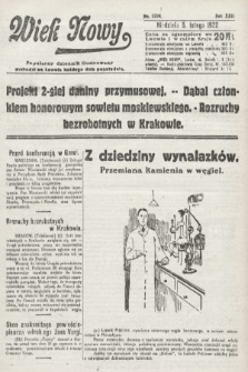 Wiek Nowy : popularny dziennik ilustrowany. 1922, nr 6204