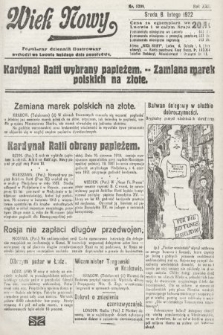 Wiek Nowy : popularny dziennik ilustrowany. 1922, nr 6206