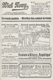 Wiek Nowy : popularny dziennik ilustrowany. 1922, nr 6211