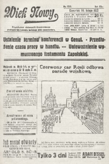 Wiek Nowy : popularny dziennik ilustrowany. 1922, nr 6213