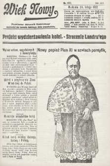 Wiek Nowy : popularny dziennik ilustrowany. 1922, nr 6222