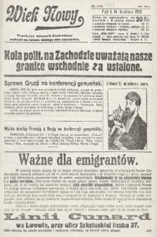 Wiek Nowy : popularny dziennik ilustrowany. 1922, nr 6253