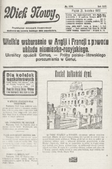 Wiek Nowy : popularny dziennik ilustrowany. 1922, nr 6258