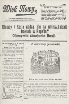 Wiek Nowy : popularny dziennik ilustrowany. 1922, nr 6259
