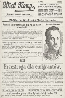 Wiek Nowy : popularny dziennik ilustrowany. 1922, nr 6260