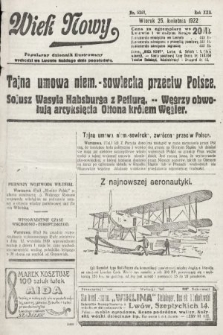 Wiek Nowy : popularny dziennik ilustrowany. 1922, nr 6261