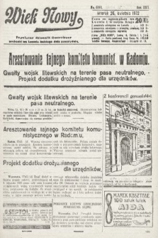 Wiek Nowy : popularny dziennik ilustrowany. 1922, nr 6262