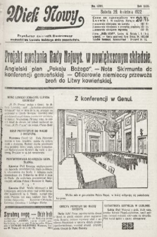 Wiek Nowy : popularny dziennik ilustrowany. 1922, nr 6265