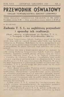 Przewodnik Oświatowy : organ Towarzystwa Szkoły Ludowej. 1933, nr 6