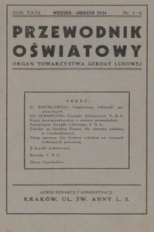 Przewodnik Oświatowy : organ Towarzystwa Szkoły Ludowej. 1934, nr 5-6
