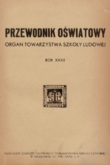 Przewodnik Oświatowy : organ Towarzystwa Szkoły Ludowej. 1935, zestawienie artykułów