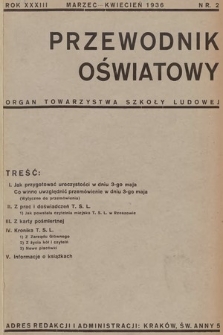 Przewodnik Oświatowy : organ Towarzystwa Szkoły Ludowej. 1936, nr 2