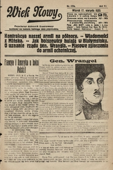 Wiek Nowy : popularny dziennik ilustrowany. 1920, nr 5769