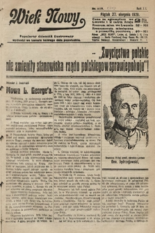 Wiek Nowy : popularny dziennik ilustrowany. 1920, nr 5778