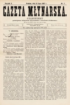 Gazeta Młynarska : czasopismo poświęcone interesom młynarstwa i handlowi zbożowemu. 1887, nr 7