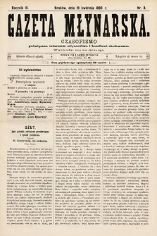 Gazeta Młynarska : czasopismo poświęcone interesom młynarstwa i handlowi zbożowemu. 1888, nr 3