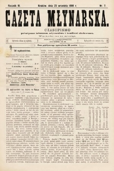 Gazeta Młynarska : czasopismo poświęcone interesom młynarstwa i handlowi zbożowemu. 1888, nr 7