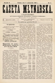 Gazeta Młynarska : czasopismo poświęcone interesom młynarstwa i handlowi zbożowemu. 1888, nr 8