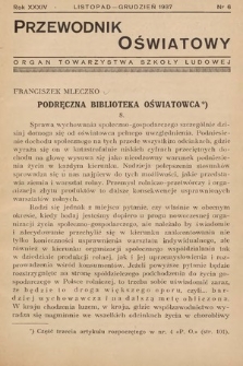 Przewodnik Oświatowy : organ Towarzystwa Szkoły Ludowej. 1937, nr 6