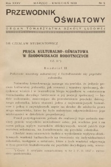 Przewodnik Oświatowy : organ Towarzystwa Szkoły Ludowej. 1938, nr 2