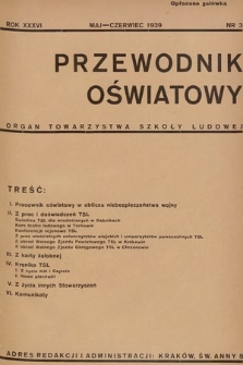 Przewodnik Oświatowy : organ Towarzystwa Szkoły Ludowej. 1939, nr 3