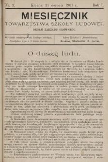 Miesięcznik Towarzystwa Szkoły Ludowej : organ Zarządu Głównego. 1901, nr 3