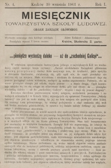 Miesięcznik Towarzystwa Szkoły Ludowej : organ Zarządu Głównego. 1901, nr 4
