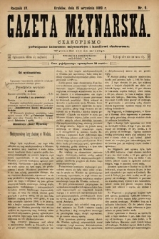 Gazeta Młynarska : czasopismo poświęcone interesom młynarstwa i handlowi zbożowemu. 1889, nr 9