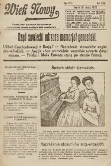 Wiek Nowy : popularny dziennik ilustrowany. 1922, nr 6273
