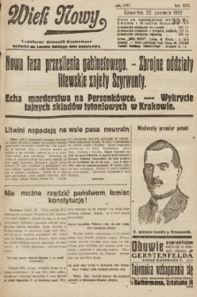 Wiek Nowy : popularny dziennik ilustrowany. 1922, nr 6307