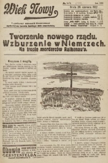 Wiek Nowy : popularny dziennik ilustrowany. 1922, nr 6312