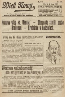 Wiek Nowy : popularny dziennik ilustrowany. 1922, nr 6316