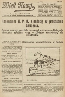 Wiek Nowy : popularny dziennik ilustrowany. 1922, nr 6332